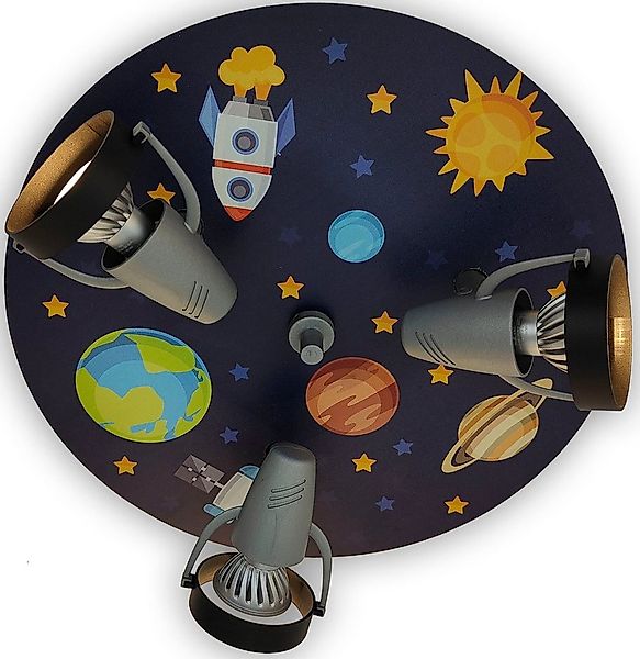 niermann Deckenstrahler Strahler Weltall, Rakete, ohne Leuchtmittel, 3 vers günstig online kaufen