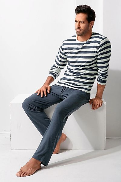 H.I.S Pyjama 1 Stück, 2 tlg. Schlafanzug mit garngefärbten Streifen günstig online kaufen