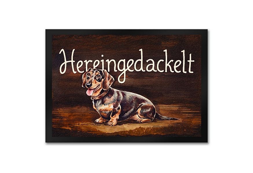 speecheese Fußmatte Hereingedackelt Fußmatte in 35x50 cm mit Dackel günstig online kaufen