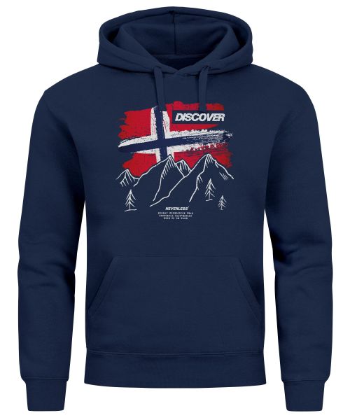 Neverless Hoodie Hoodie Herren Frontprint Norwegen günstig online kaufen