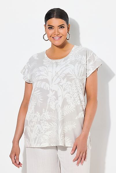 Ulla Popken T-Shirt T-Shirt Palmen Oversized günstig online kaufen