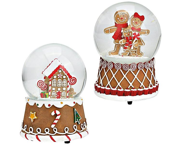 matches21 HOME & HOBBY Dekofigur Schneekugel in Lebkuchenhaus-Optik als Mus günstig online kaufen