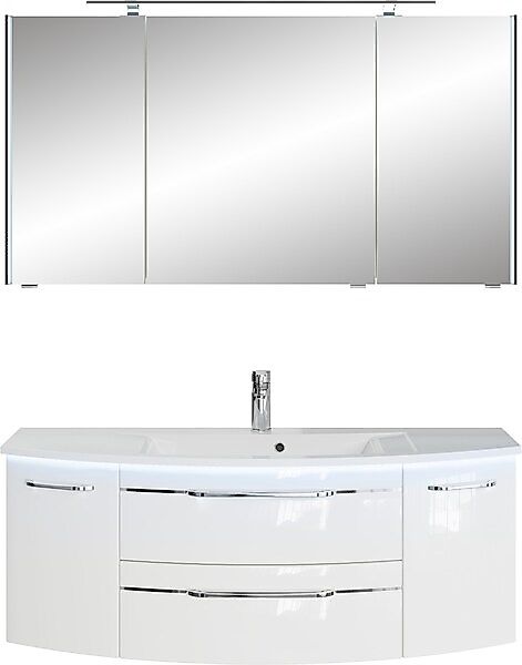 Saphir Badmöbel-Set »Serie 7045 2-teilig Mineralmarmor-Waschtisch mit LED-S günstig online kaufen