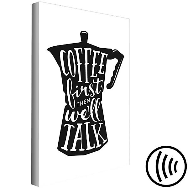 Wandbild Coffee First Then We'll Talk (1 Part) Vertical XXL günstig online kaufen