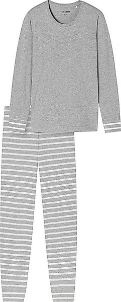 Schiesser Pyjama Damen-Schlafanzug Single-Jersey Streifen: gestrickter Ring günstig online kaufen