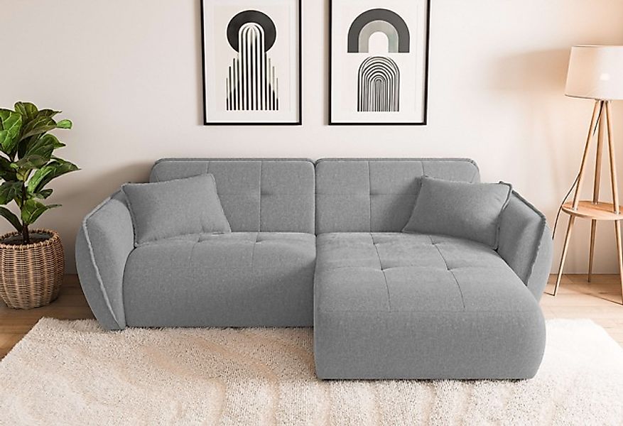 Home affaire Ecksofa »MIRELDA L-Form mit Steppungen, Recamiere rechts/links günstig online kaufen