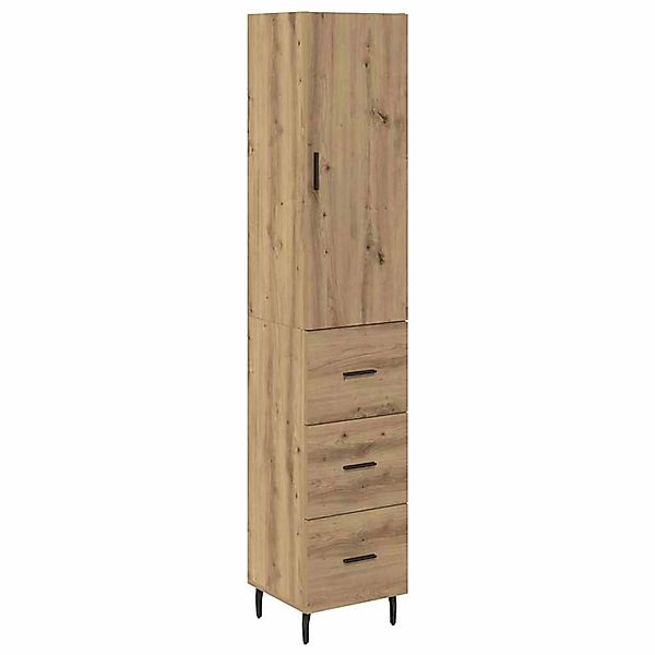 vidaXL Highboard Artisan-Eiche 34,5 x 34 x 180 cm Holzwerkstoff 3415916 günstig online kaufen