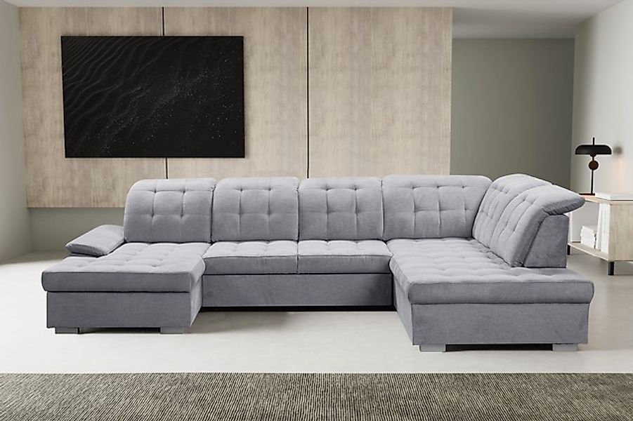 WERK2 Wohnlandschaft »Kordula-New Multifunktion Couch, Breite 332cm, bequem günstig online kaufen