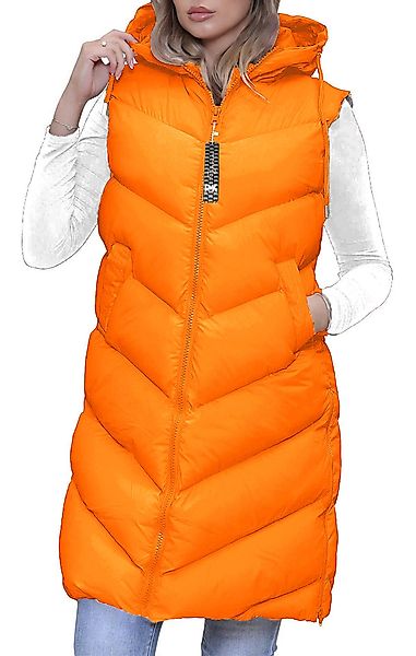 RMK Longweste Damen Steppweste Lang Weste günstig online kaufen