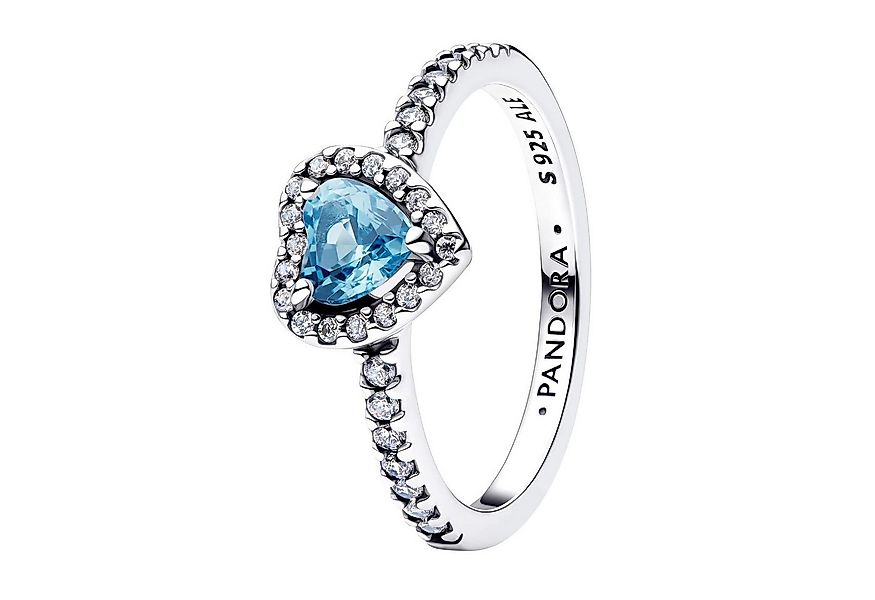 Pandora Silberring DamenSilber ErhabenesHellblau günstig online kaufen