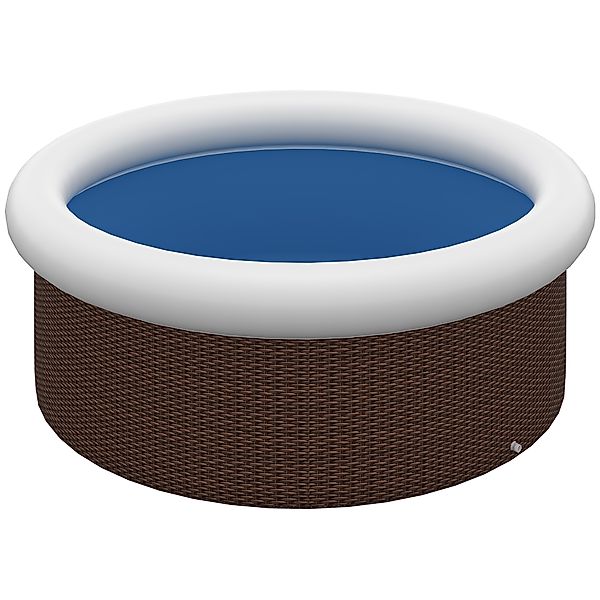 Outsunny Aufstellpool Schwimmbecken Aufblasbarer Swimmingpool für 1-5 Perso günstig online kaufen
