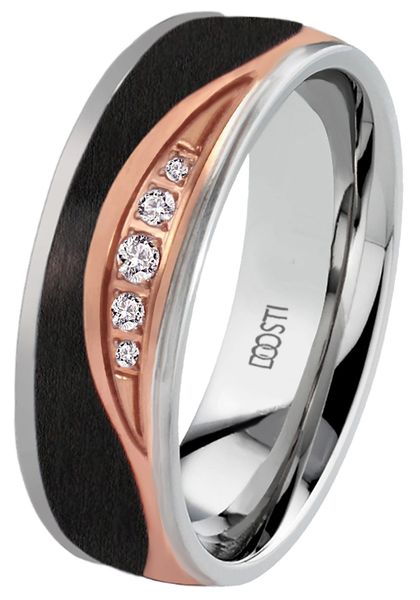 DOOSTI Trauring Schmuck Geschenk Edelstahl Trauring günstig online kaufen