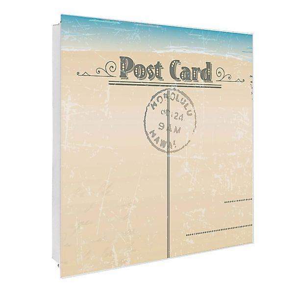 Banjado Großer Schlüsselkasten Glas 30x30cm Weiß Scharnier Rechts 50 Haken günstig online kaufen