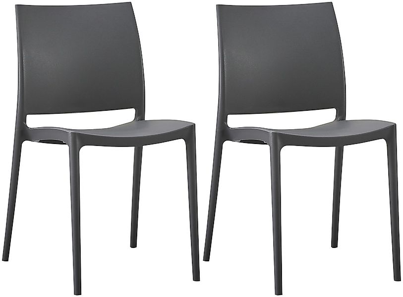 CLP Gartenstuhl Meton (2er Set, 2 St), Kunststoff, wetterfest, UV-beständig günstig online kaufen