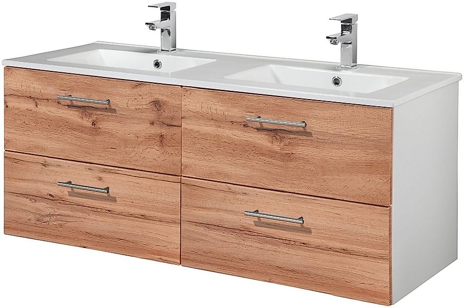 welltime Doppelwaschtisch Trento, verschiedene Ausführungen und Farben, Bad günstig online kaufen