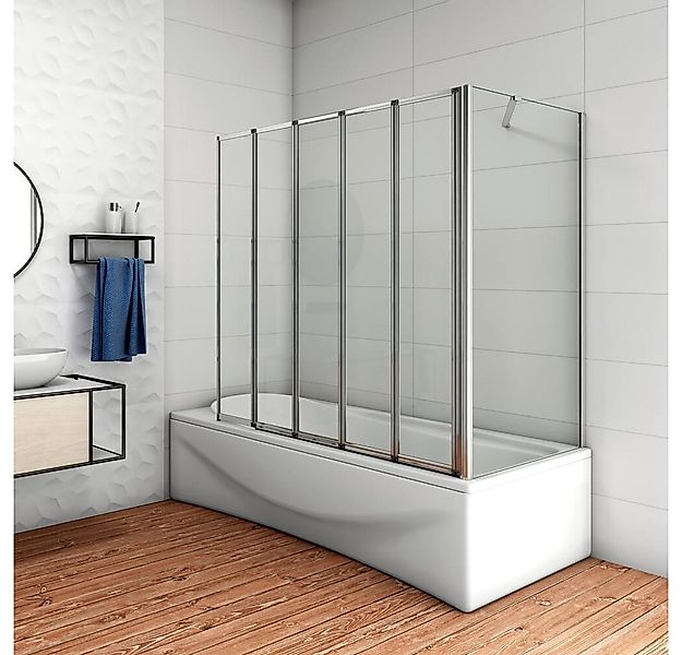 duschspa Badewannenaufsatz 5-teiltig Faltwand mit Seitenwand Duschabtrennun günstig online kaufen