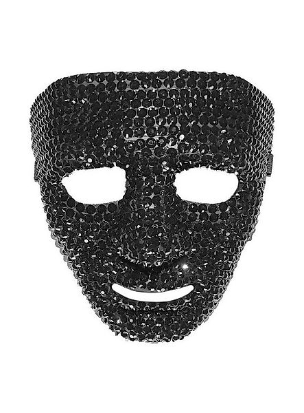 Metamorph Verkleidungsmaske Schwarzes Glitzerphantom Maske, Starre Halbmask günstig online kaufen
