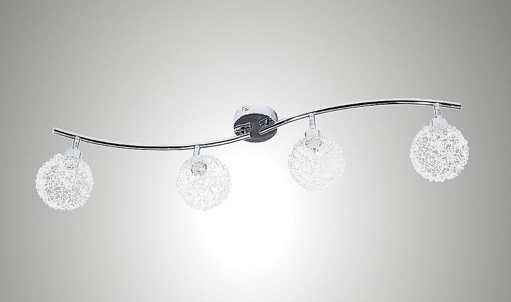 TRANGO LED Deckenstrahler, 4-flammig 1002-48 LED Deckenleuchte Chromoptik S günstig online kaufen