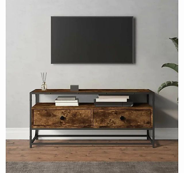 furnicato TV-Schrank Räuchereiche 100x35x45 cm Holzwerkstoff günstig online kaufen
