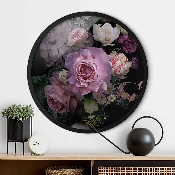 Rundes Gerahmtes Bild Rosentraum Bouquet günstig online kaufen