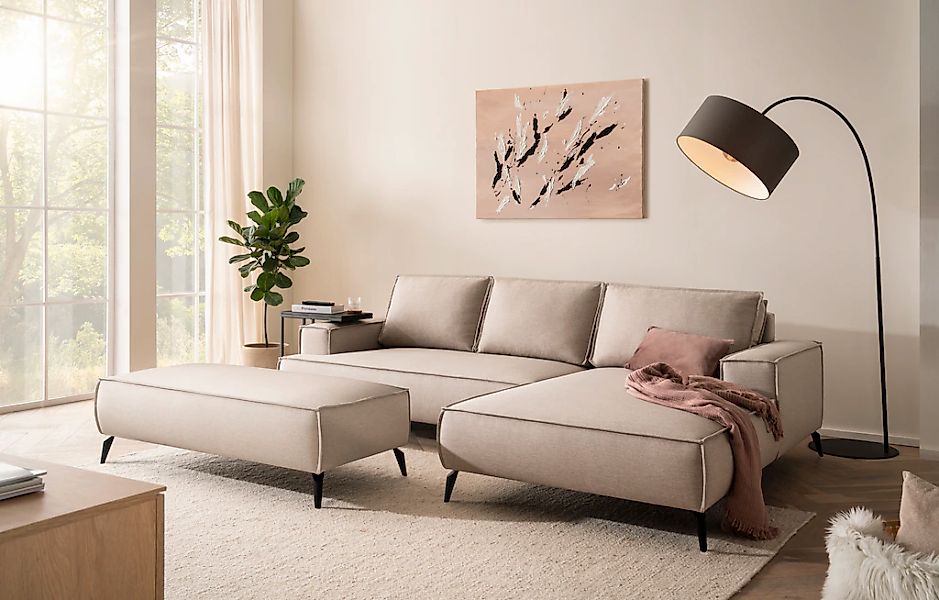 Home affaire Sitzgruppe "TVINNU, Polsterecke L-Form, Schlaffunktion, mit Ho günstig online kaufen