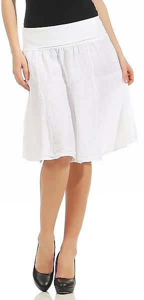 malito more than fashion Sommerrock malito Damen Leinenrock mit Stretchbund günstig online kaufen