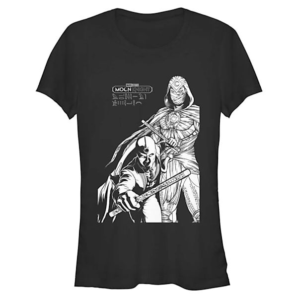 Marvel - Moon Knight - Moon Knight Mk Line Art Duo - Frauen T-Shirt günstig online kaufen