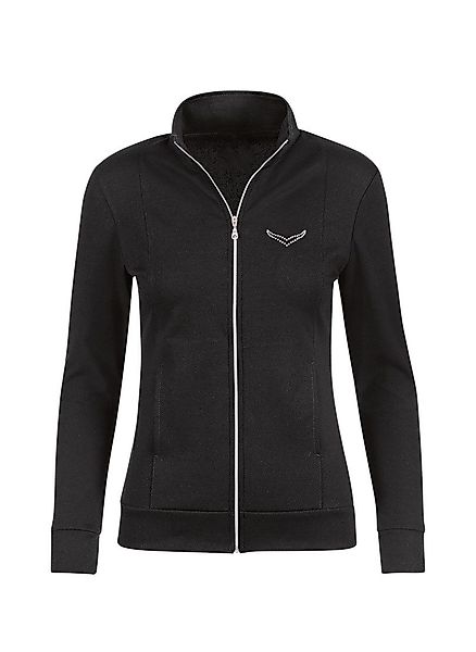 Trigema Sweatjacke "TRIGEMA Jacke mit Kristallsteinen" 1 Stk. tlg. günstig online kaufen