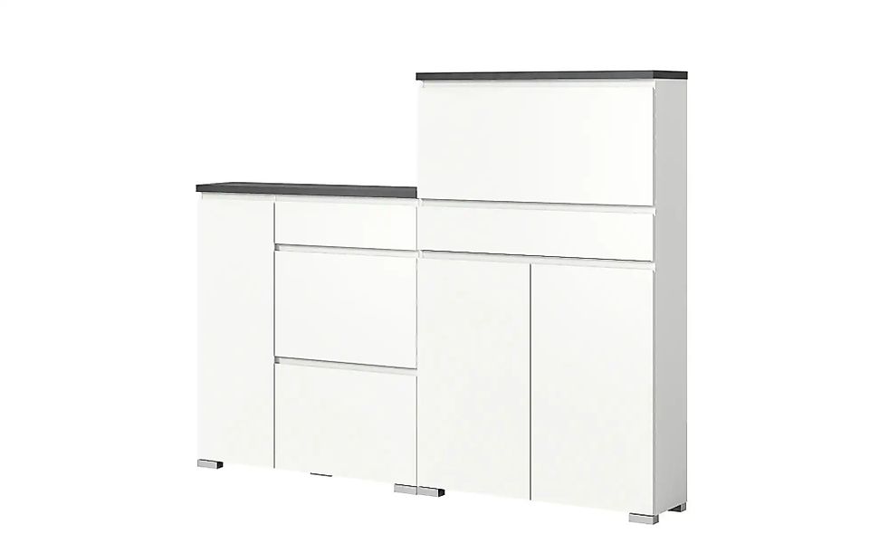 uno Schuhschrank-Set   ¦ weiß ¦ Maße (cm): B: 205 H: 152 Garderoben & Kleid günstig online kaufen