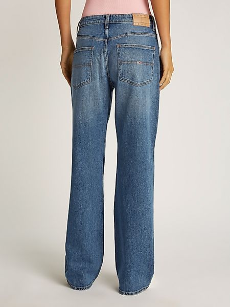 Tommy Jeans Straight-Jeans "Mia Mid Rise Relaxed Straight" mit Strass-Stein günstig online kaufen