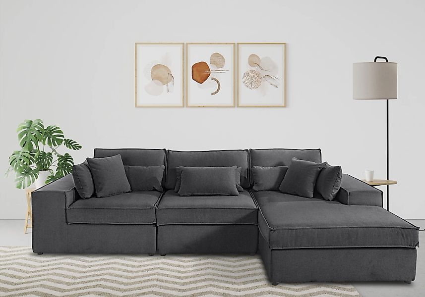 OTTO home Ecksofa "Florid L-Form" 3 Teile, bestehend aus Modulen, viele Bez günstig online kaufen