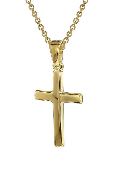 trendor Kette mit Anhänger Kreuz-Anhänger Gold 333 mit goldplattierter Silb günstig online kaufen