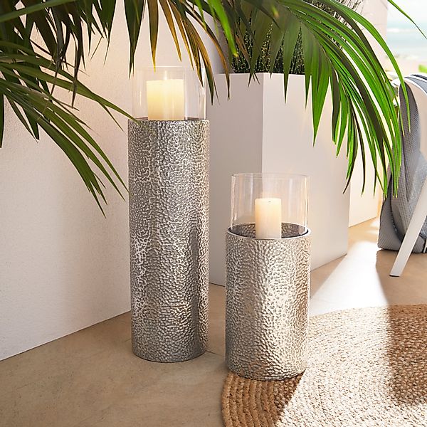 Home affaire Windlicht, (1 St.), Bodenwindlicht, aus Metall, mit Glaseinsat günstig online kaufen
