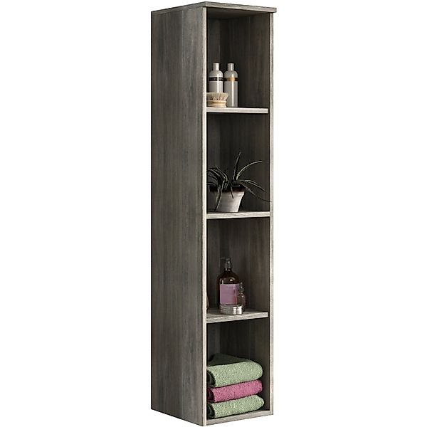 Hängeregal York Rauchsilber 30 cm x 136 cm vier offene Fächer günstig online kaufen