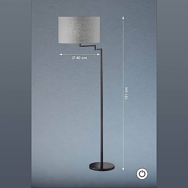 FISCHER & HONSEL Stehlampe Rota, Ein-/Ausschalter, günstig online kaufen