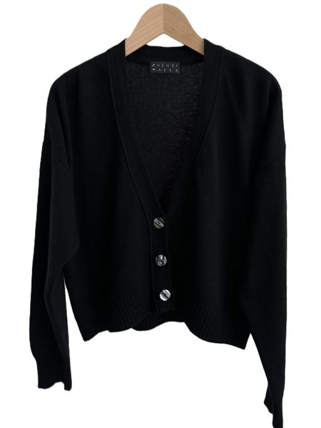 Zuckerwatte Strickjacke modische kurze Form, V-Ausschnitt, günstig online kaufen