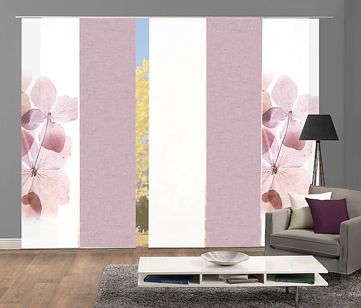 HOME WOHNIDEEN Schiebegardine "BONITA 5er SET" Paneelwagen 5 Stk. tlg. Schi günstig online kaufen