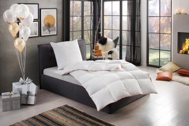 RIBECO Daunenbettdecke + Kopfkissen "Ella" zum Top-Preis günstig online kaufen