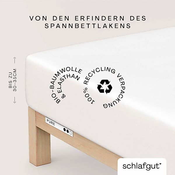 Schlafgut Spannbettlaken »PURE Bio-Baumwolle mit Elasthan, dehnbar blickdic günstig online kaufen