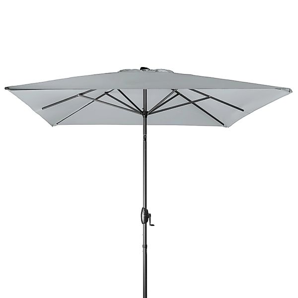 Derby Marktschirm Basic Lift 200 cmx 250 cm Hellgrau mit Kurbelmechanik günstig online kaufen