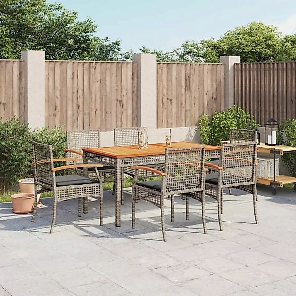 vidaXL Garten-Essgruppe 7-tlg. Garten-Essgruppe mit Kissen günstig online kaufen