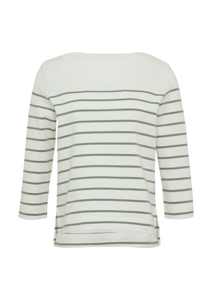 s.Oliver 3/4 Arm-Pullover Sweatshirt Geringeltes Sweatshirt günstig online kaufen