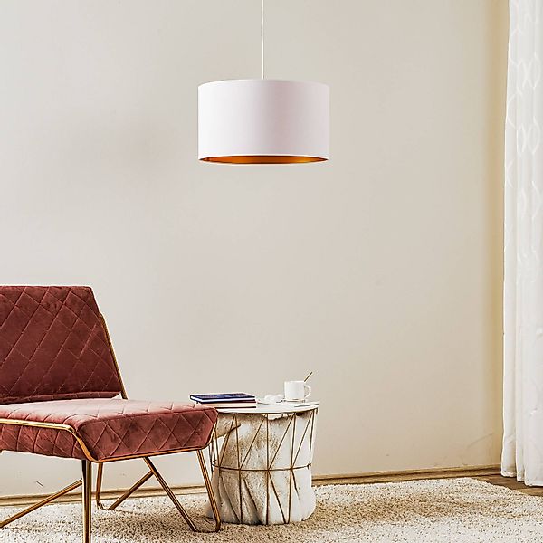 Hängeleuchte Roller, weiß/gold, Ø 45 cm günstig online kaufen
