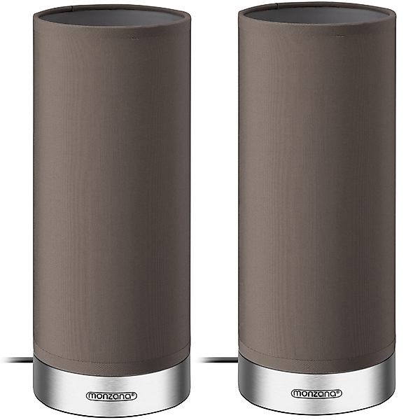 monzana Tischleuchte, Jasmin - Braun, 2er Set LED Touch Dimmbar Schlafzimme günstig online kaufen