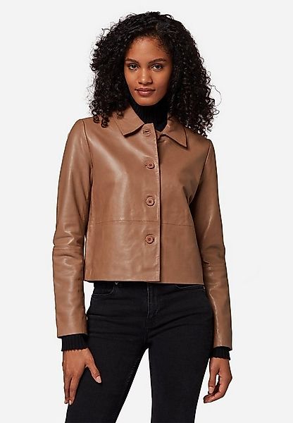 RICANO Lederjacke Cecila Lederjacke im Bolero-Stil mit Polokragen günstig online kaufen
