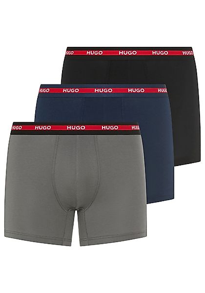 HUGO Underwear Trunk "BOXERBR TRIPL PLANET" kontrastfarbener Bund mit Logo günstig online kaufen