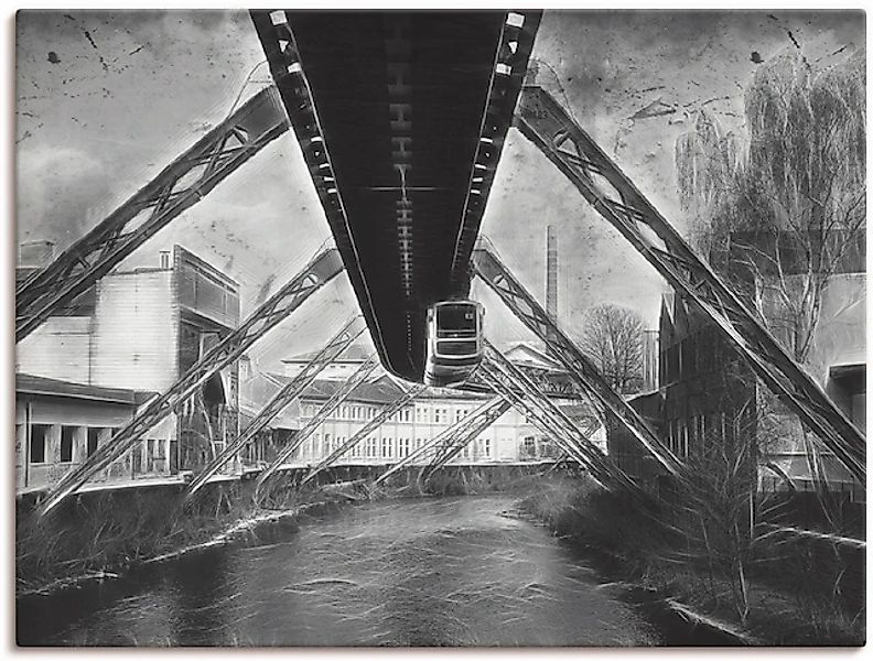 Artland Wandbild »Wuppertal Skyline Collage II«, Architektonische Elemente, günstig online kaufen