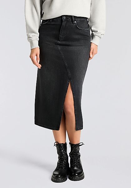 HUGO Blue Jeansrock "Goja", in Midi-Länge, mit asymmetrischem Schlitz günstig online kaufen