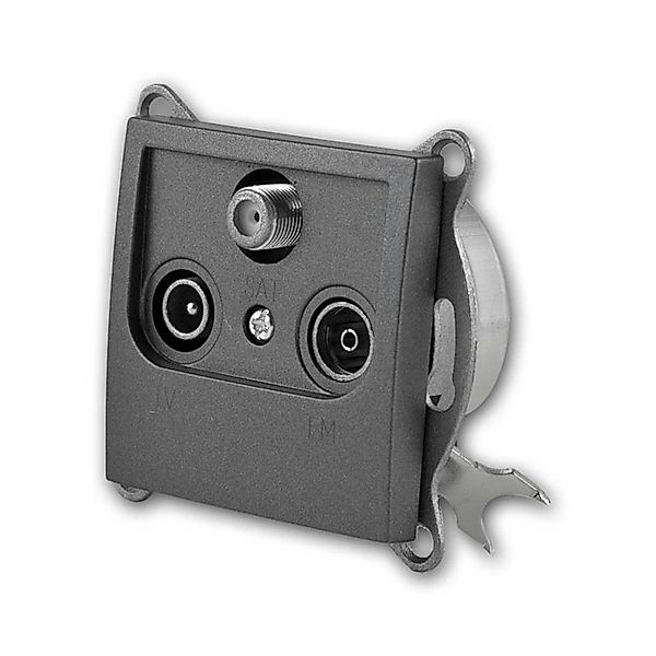 McPower FLAIR Antennendose Anthrazit TVRadioSAT ohne Rahmen günstig online kaufen