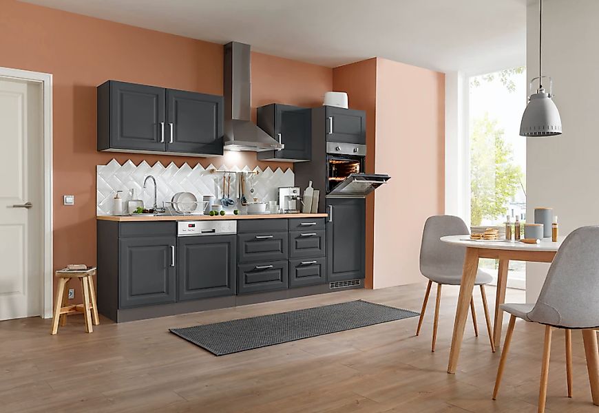 KOCHSTATION "KS-Stockholm" Breite 280 cm, mit hochwertigen MDF Fronten im L günstig online kaufen